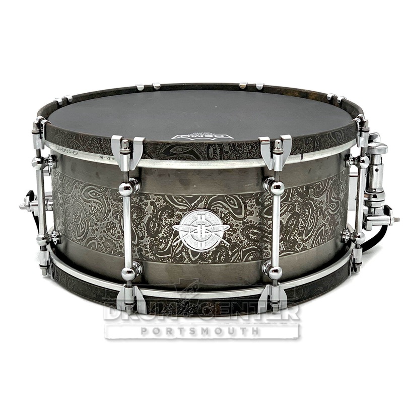 Dunnett Classic Steel Snare Drum 14x6.5 w/Shell & Hoops Engraved by James Trussart