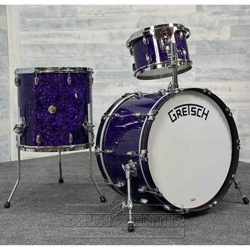 Gretsch Broadkaster 3pc Drum Set 22/12/16 Purple Marine Pearl