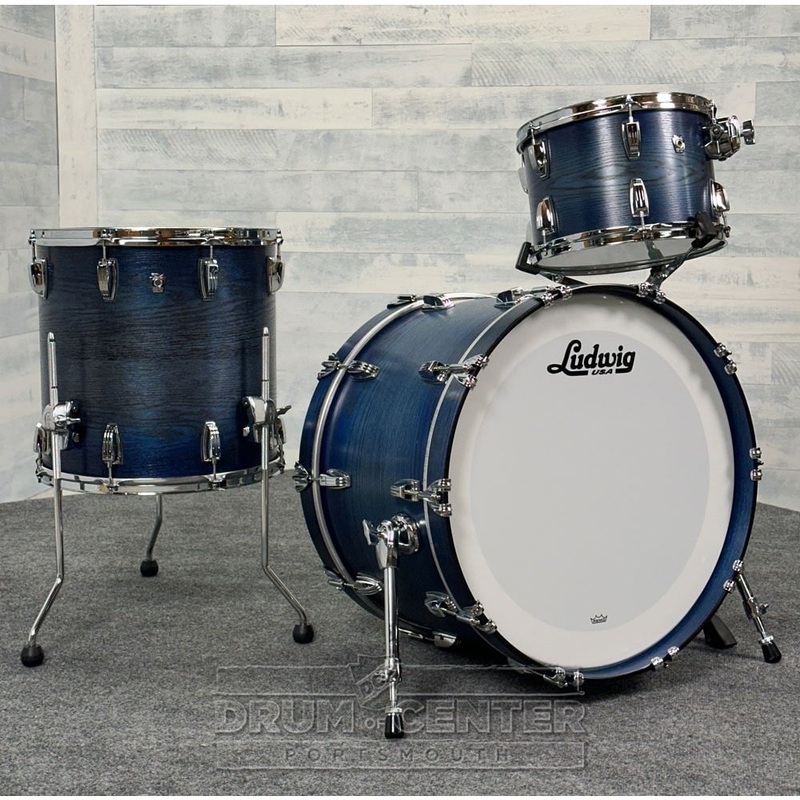 Ludwig Classic Oak 3pc Drum Set Blue Burst 22/13/16