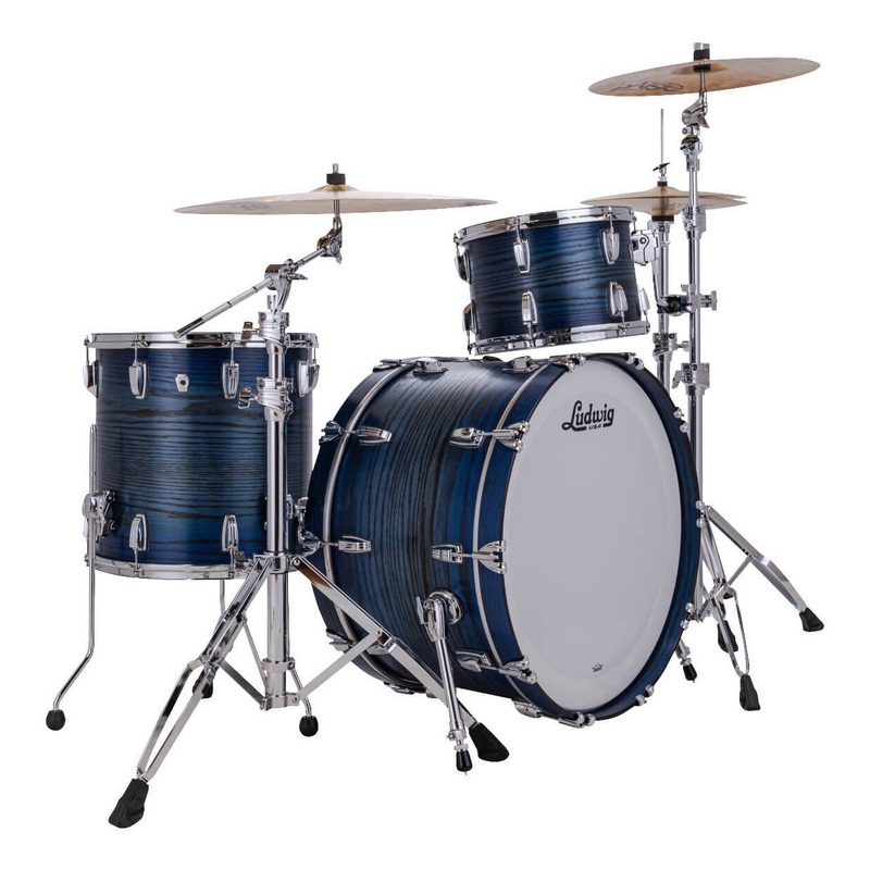 Ludwig Classic Oak 3pc Drum Set Blue Burst 24/13/16