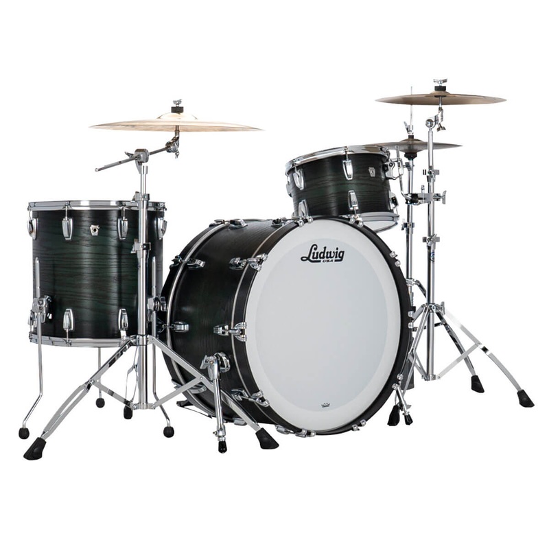 Ludwig Classic Oak 3pc Drum Set Green Burst 24/13/16