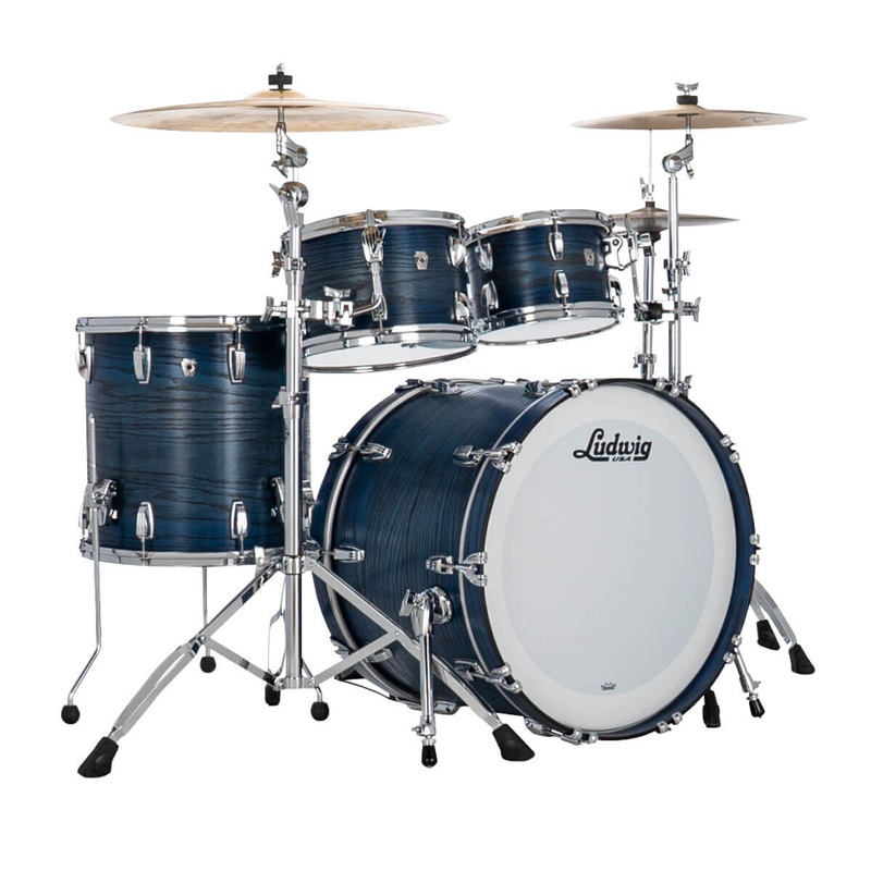 Ludwig Classic Oak 4pc Drum Set Blue Burst 22/10/12/16