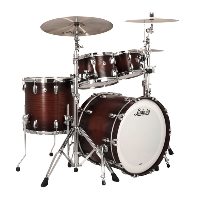 Ludwig Classic Oak 4pc Drum Set Brown Burst 22/10/12/16