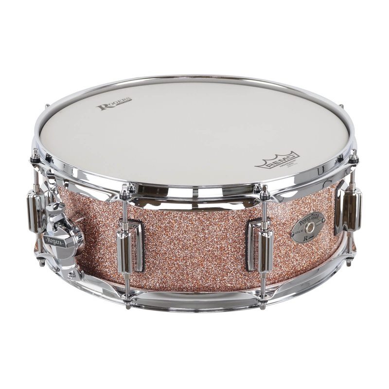 Rogers Powertone Wood Shell Snare Drum 14x5 Champagne Sparkle Lacquer