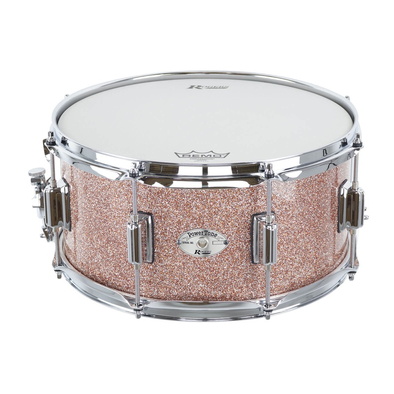 Rogers Powertone Wood Shell Snare Drum 14x6.5 Champagne Sparkle Lacquer
