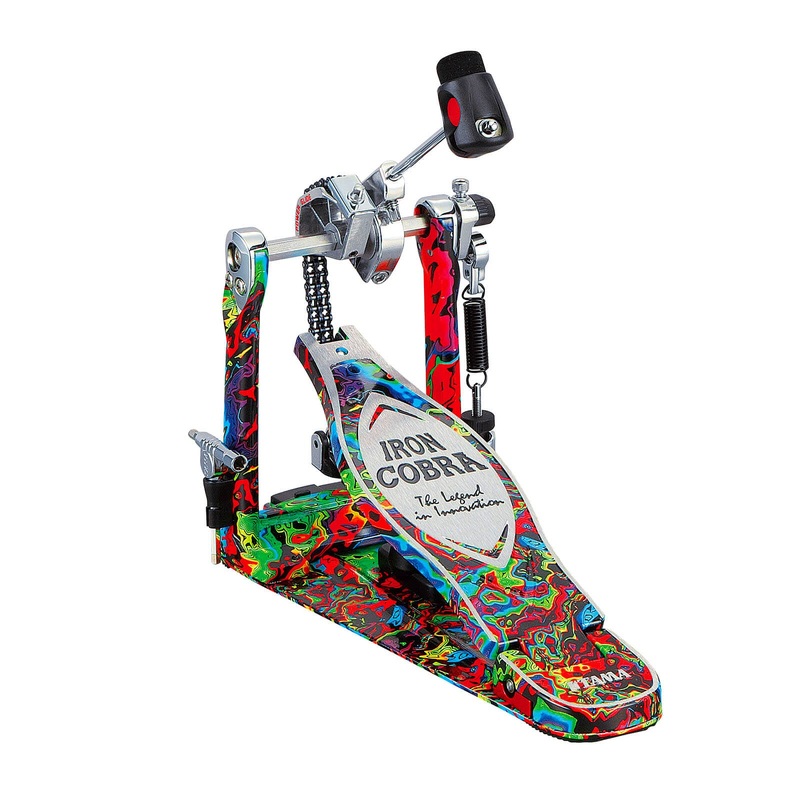 Tama 50th Anniversary Iron Cobra Marble Psychedelic Rainbow Power Glide Single Pedal
