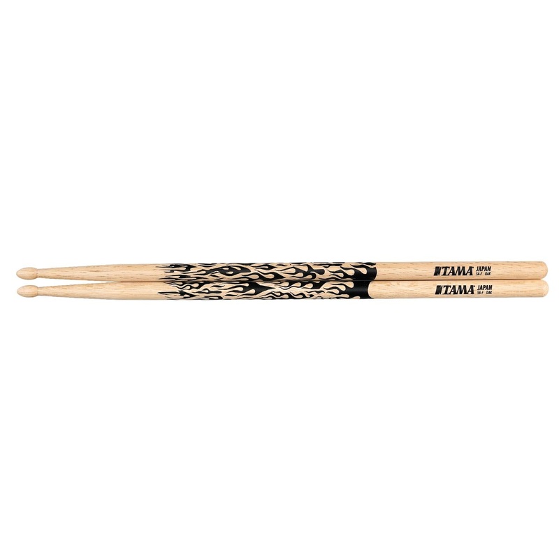 Tama Design Oak Drum Sticks 5A Rhythmic Fire
