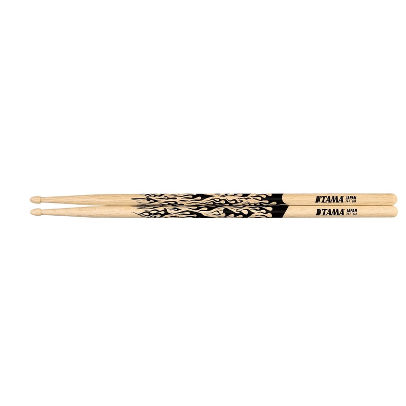 Tama Design Oak Drum Sticks 7A Rhythmic Fire