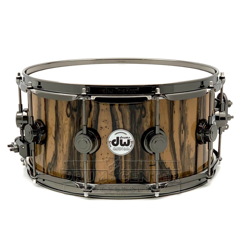 DW Collectors SSC Maple Snare Drum 14x6.5 Exotic Ivory Ebony w/Black Nickel Hardware