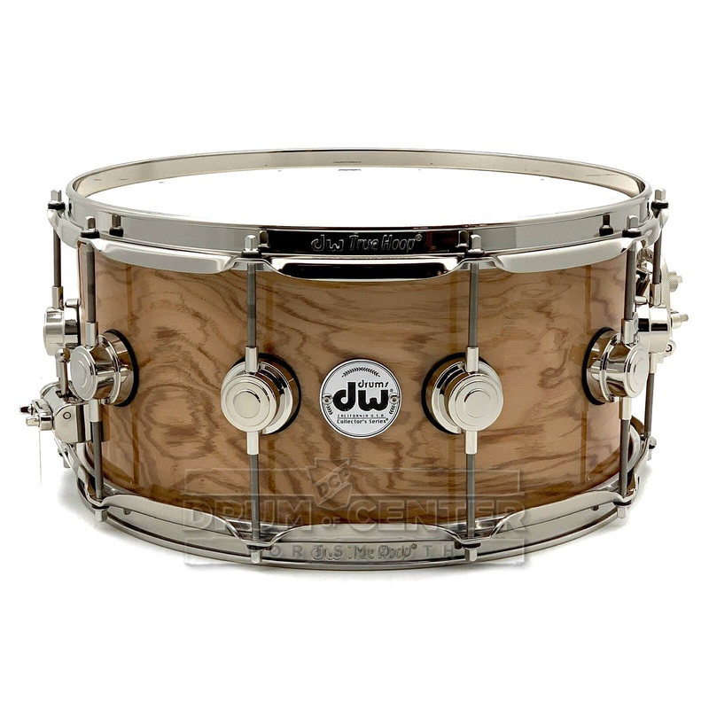 DW Collectors SSC Maple Snare Drum 14x6.5 Exotic Olive Ash Burl w/Nickel Hardware