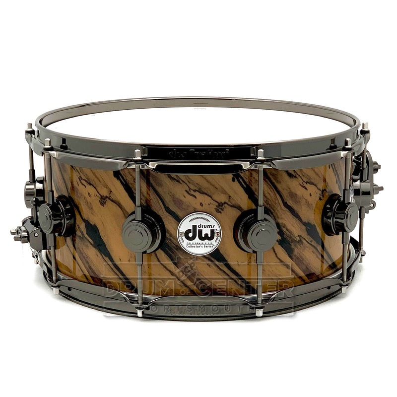DW Collectors SSC Maple Snare Drum 14x6 Exotic Twisted Ivory Ebony w/Black Nickel Hardware