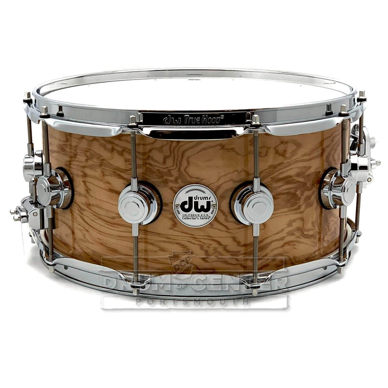DW Collectors VLT 333 Maple Snare Drum 14x6.5 Exotic Olive Ash Burl