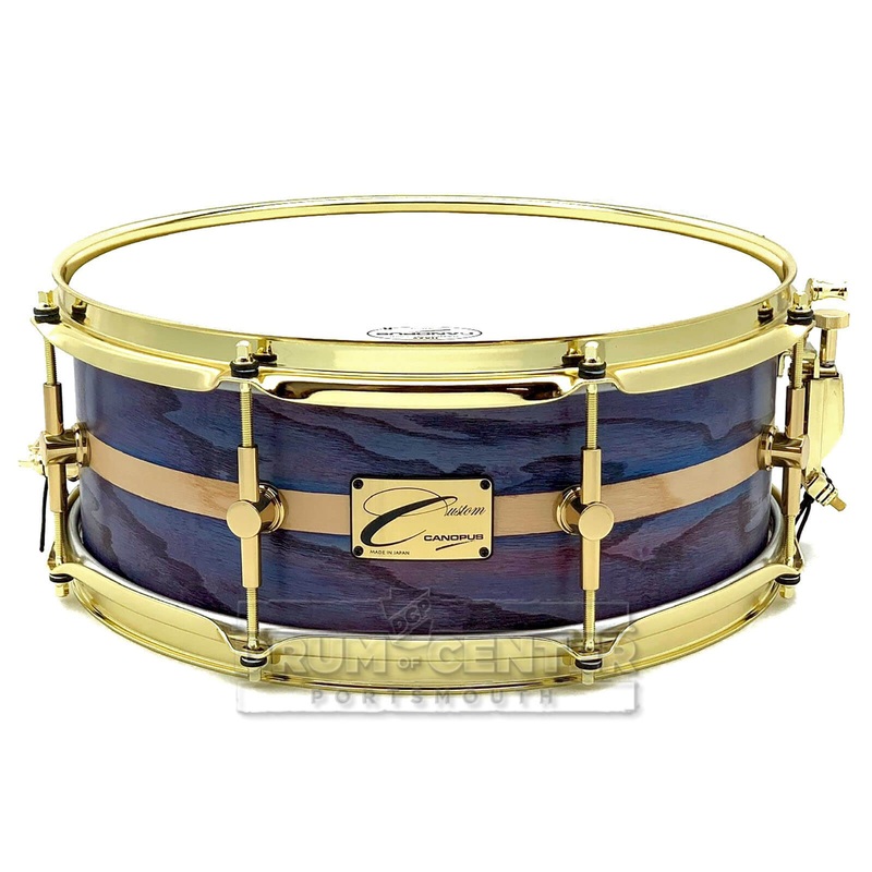 Canopus Ash Snare Drum 14x5.5 Parallel Peacock Oil w/Brass Hw