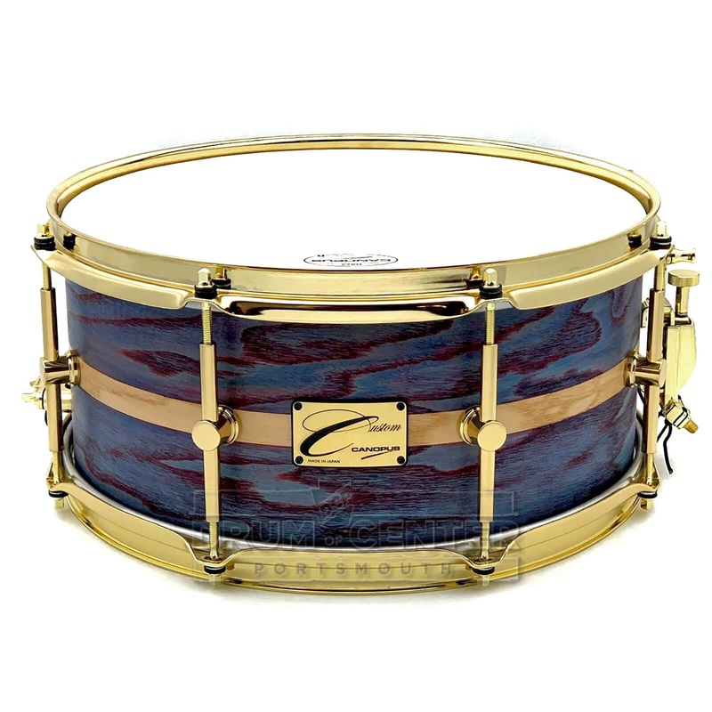 Canopus Ash Snare Drum 14x6.5 Parallel Peacock Oil w/Brass Hw