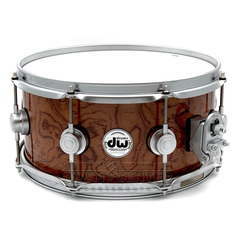 DW Collectors Purpleheart Snare Drum 13x6 Exotic Bubinga w/Satin Chrome Hardware