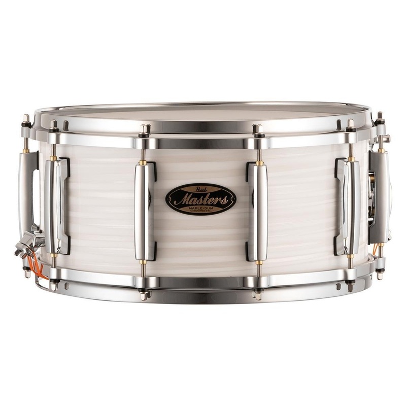 Pearl Masters Maple/Gum Snare Drum 14x6.5 White Ice Swirl