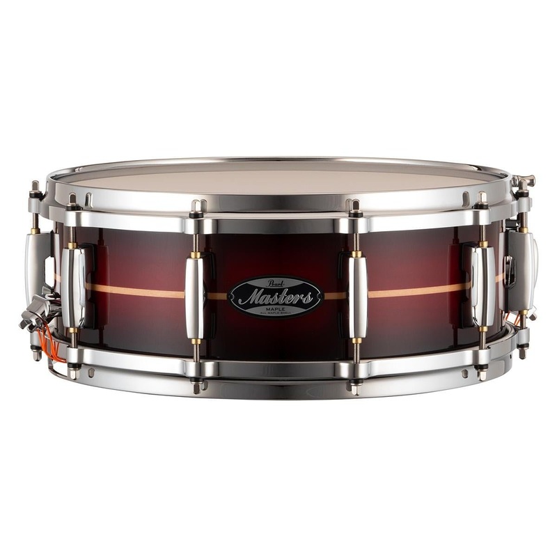 Pearl Masters Maple MM6 Snare Drum 14x5 Red Burst Stripe