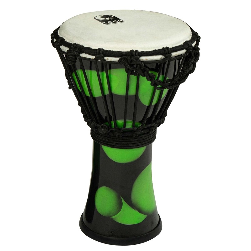 Toca Freestyle Rope-Tuned Djembe w/Goatskin Head 7" Green Magma