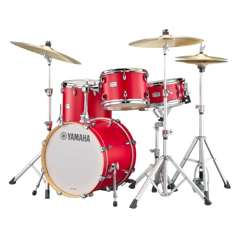 Yamaha Tour Custom Maple 3pc Drum Set Candy Apple Satin