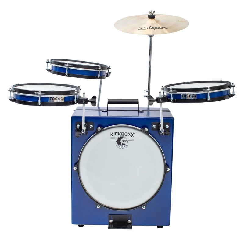 Toca KickBoxx Pro Suitcase Drum Set Cobalt Blue