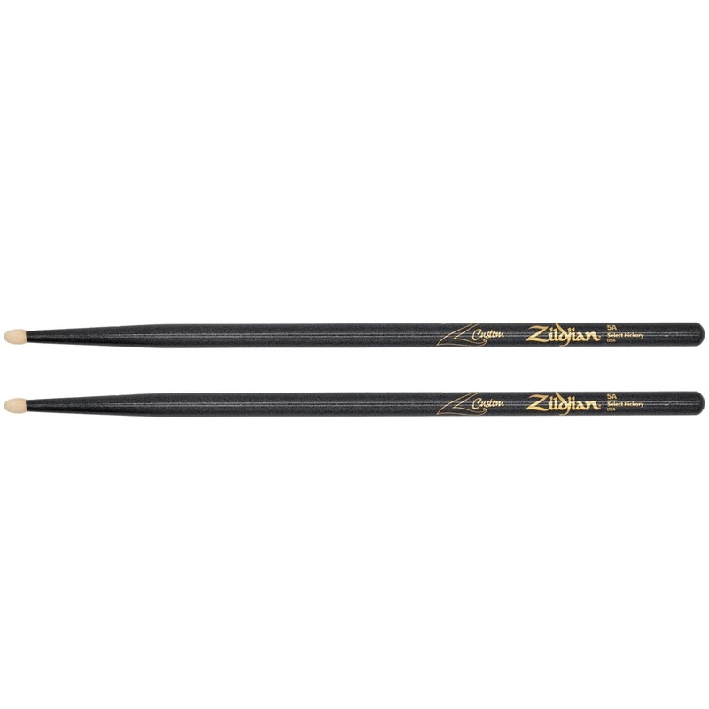 Zildjian Z Custom Limited Edition Drum Sticks 5A Black Chroma, Wood Tip