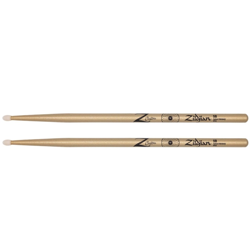 Zildjian Z Custom Limited Edition Drum Sticks 5B Gold Chroma, Nylon Tip