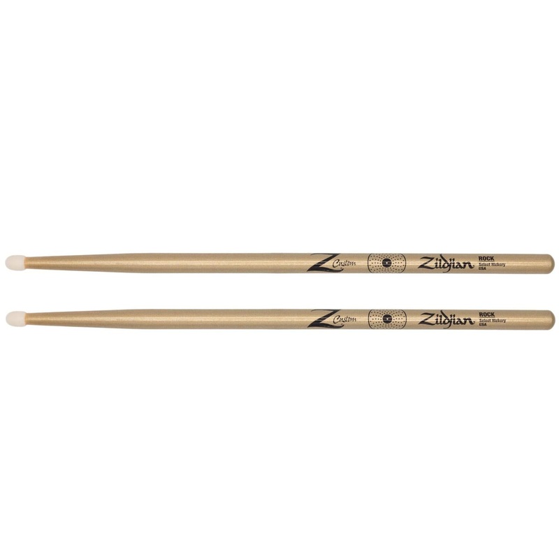 Zildjian Z Custom Limited Edition Drum Sticks ROCK Gold Chroma, Nylon Tip