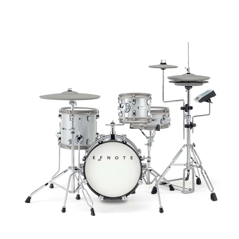 EFNOTE mini Acoustic Designed Electronic Drum Set White Sparkle