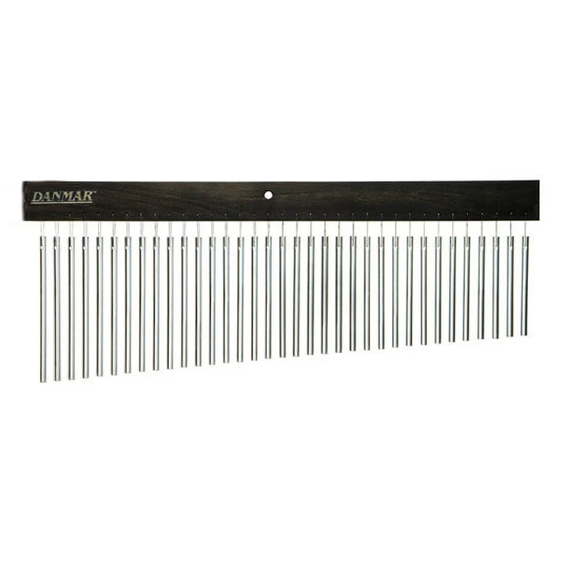 Danmar 35-Bar Windchimes, Chrome-Plated Aluminum Bars w/Oak Frame