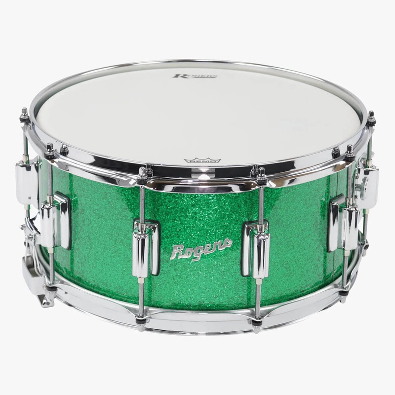 Rogers Dyna-Sonic Snare Drum 14x6.5 Green Sparkle