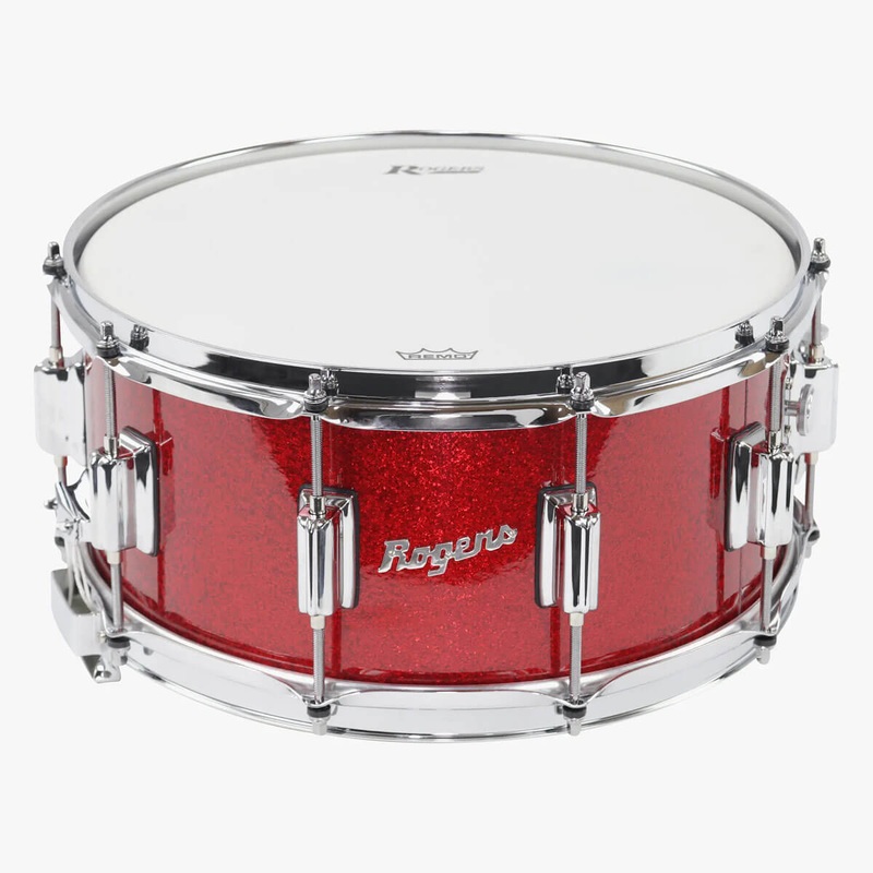 Rogers Dyna-Sonic Snare Drum 14x6.5 Red Sparkle