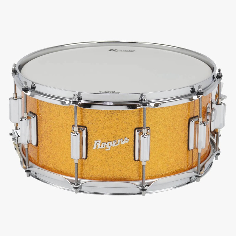 Rogers SuperTen Wood Shell Snare Drum 14x6.5 Gold Sparkle
