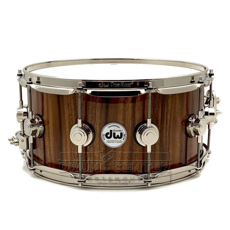 DW Collectors VLT 333 Maple Snare Drum 14x6.5 Exotic Monkey Pod w/Nickel Hardware