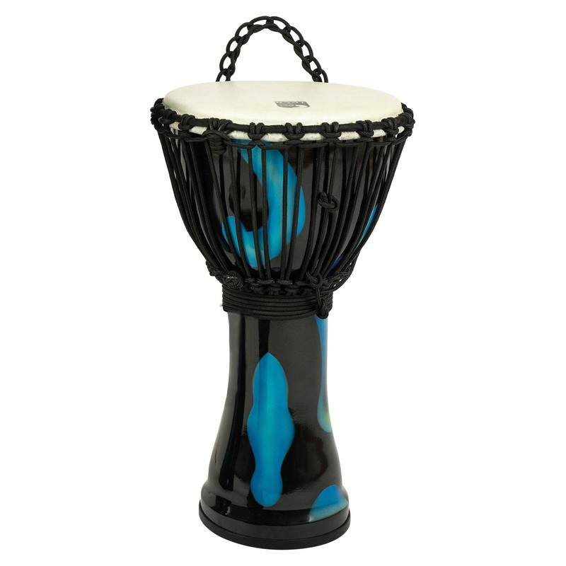 Toca Freestyle Rope-Tuned Djembe w/Goatskin Head 10" Blue Magma