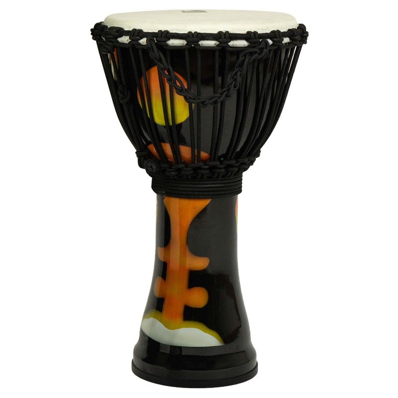 Toca Freestyle Rope-Tuned Djembe w/Goatskin Head 10" Orange Magma