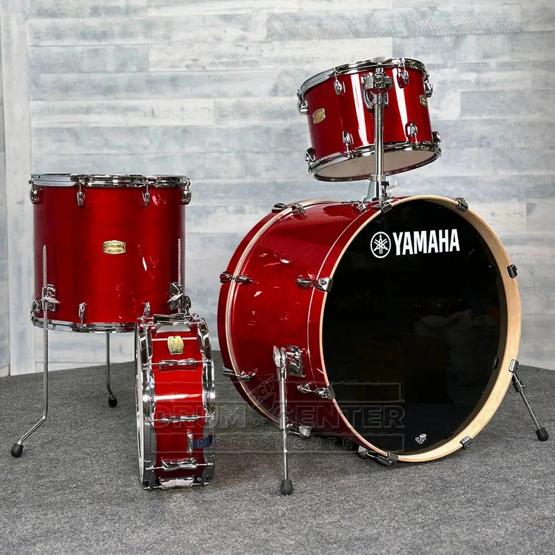 Yamaha Stage Custom Birch 4pc Drum Set 24/13/16/14 Cranberry Red