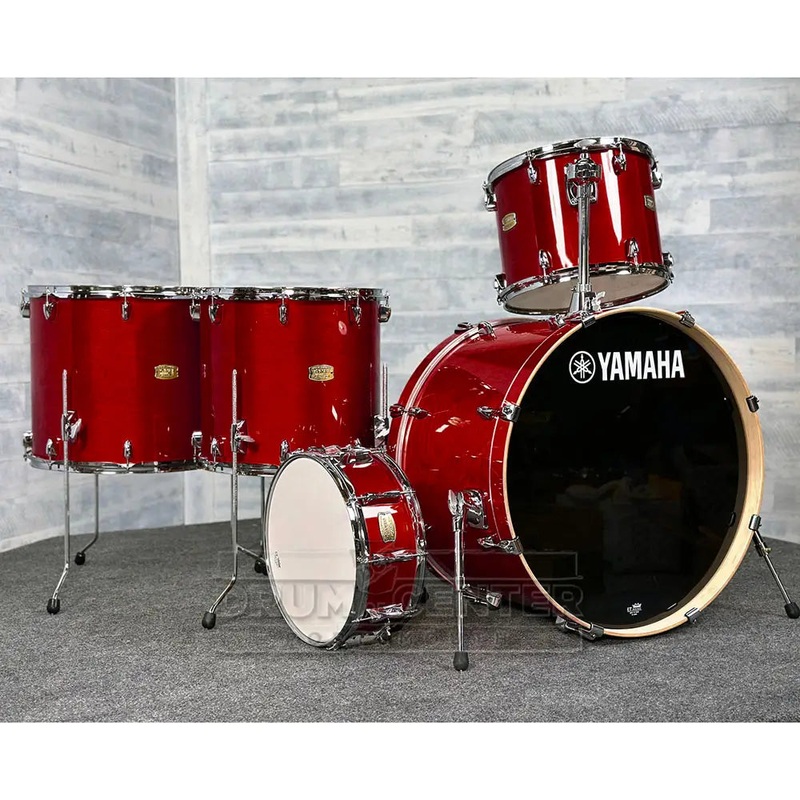 Yamaha Stage Custom Birch 5pc Drum Set 24/14/16/18/14 Cranberry Red