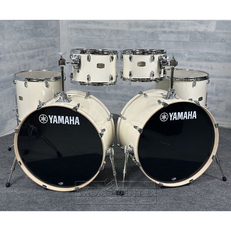 Yamaha Stage Custom Birch 6pc Drum Set (24" Double Bass) Classic White