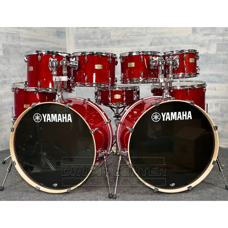 Yamaha Stage Custom Birch 9pc Drum Set (24" Double Bass) Cranberry Red