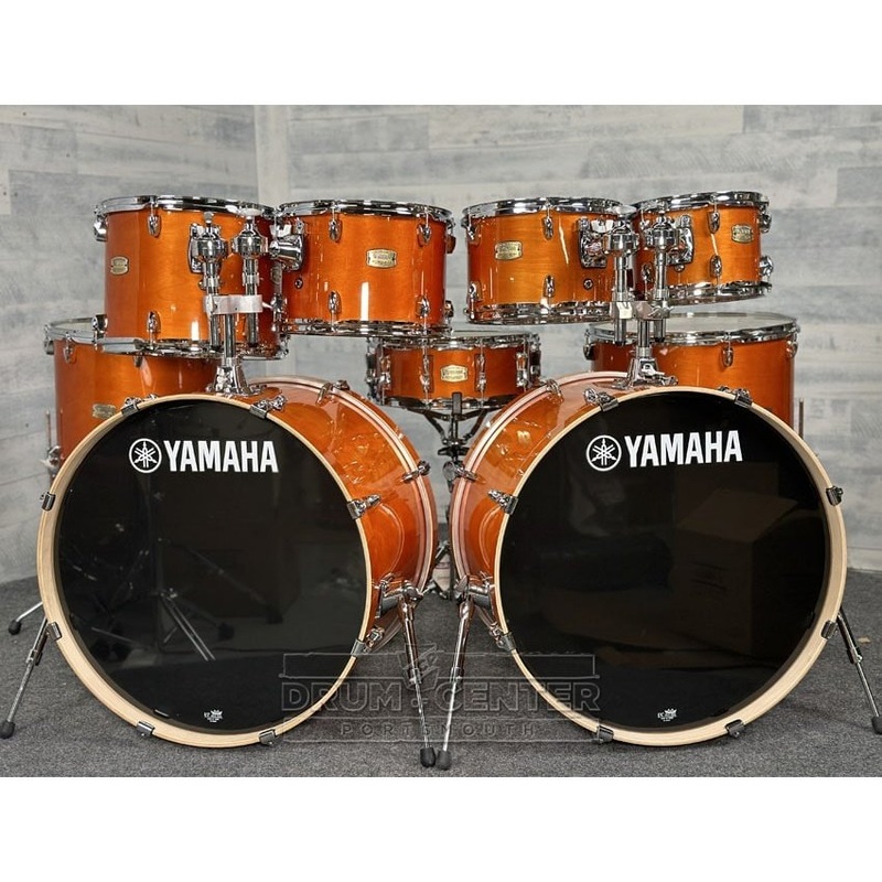 Yamaha Stage Custom Birch 9pc Drum Set (24" Double Bass) Honey Amber