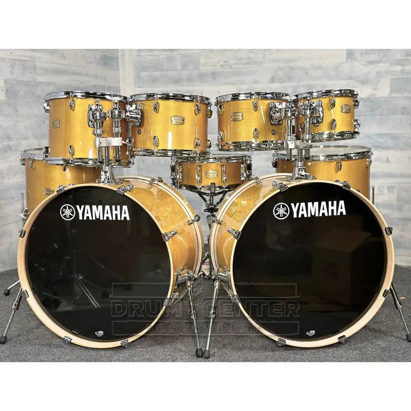 Yamaha Stage Custom Birch 9pc Drum Set (24" Double Bass) Natural Wood