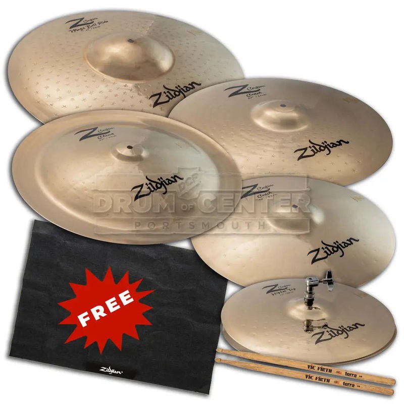 Zildjian Z Custom Zuper Cymbal Set 15/18/20/20/21 w/FREE Drum Rug