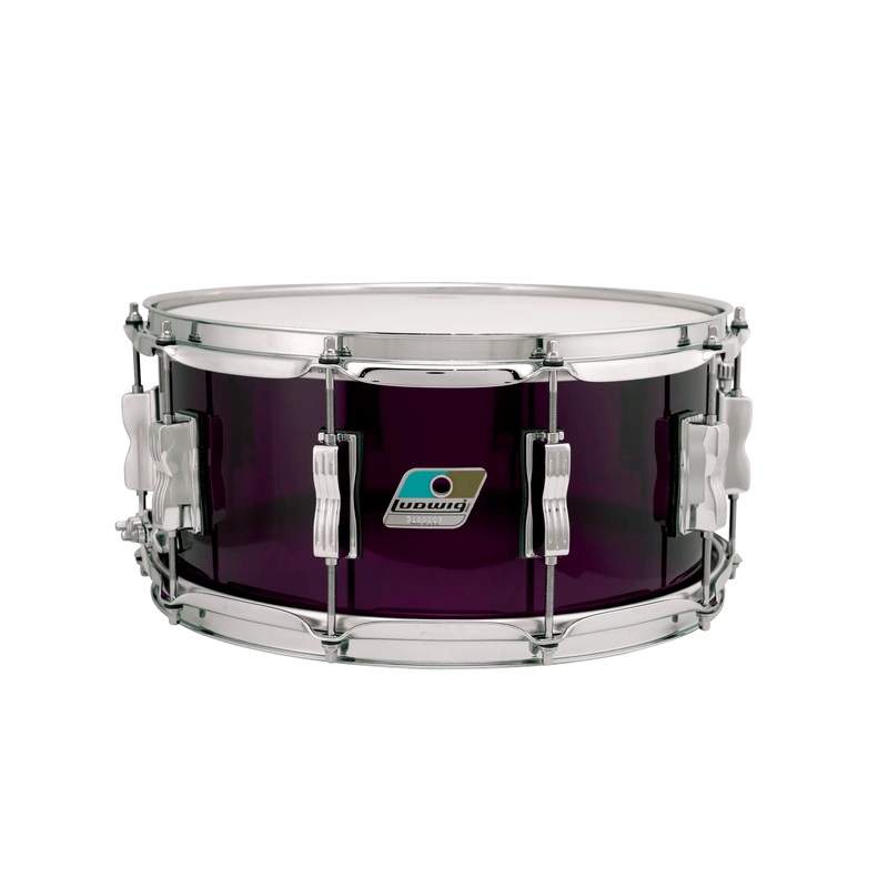 Ludwig Vistalite Snare Drum w/P88 Strainer 14x6.5 Purple