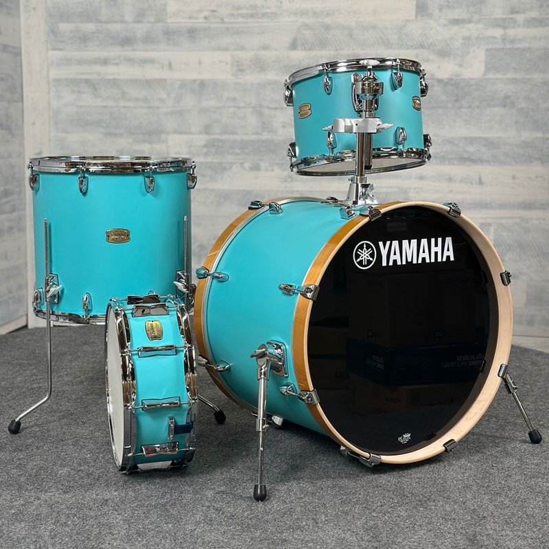 Yamaha Stage Custom Birch 4pc Drum Set 22/13/16/14 Matte Surf Green