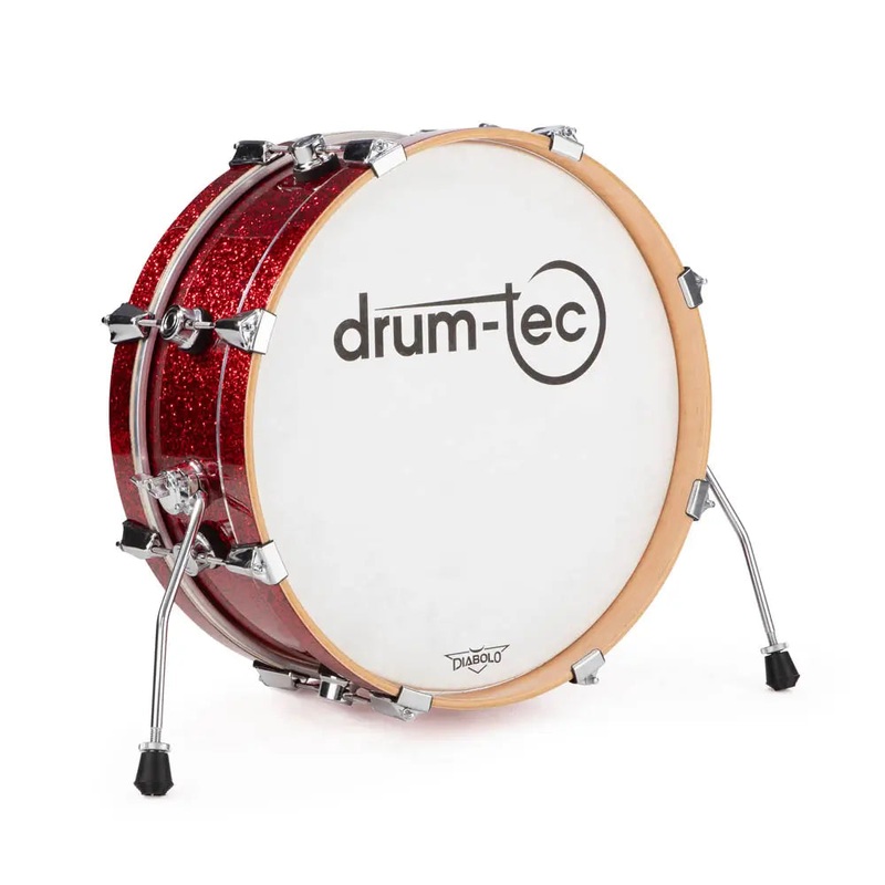 Drum-Tec Diabolo 3 E-Bass Drum 18x6 Red Sparkle