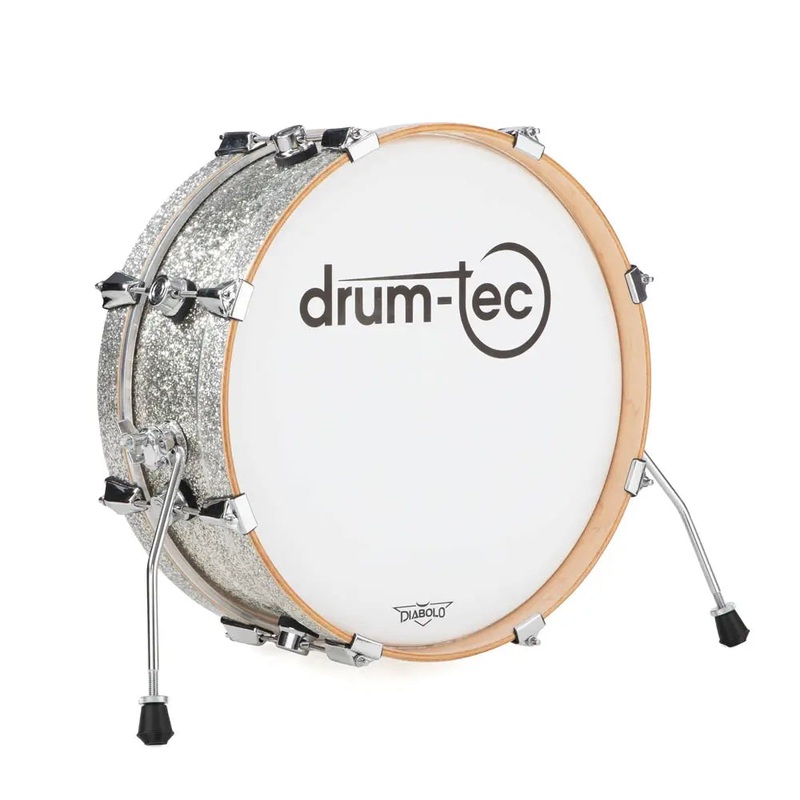 Drum-Tec Diabolo 3 E-Bass Drum 18x6 Silver Sparkle