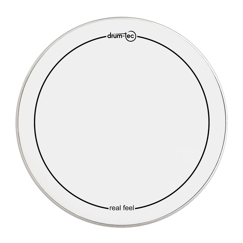 Drum-Tec Real Feel Mesh Bass Drumhead 20" White w/Black Belt