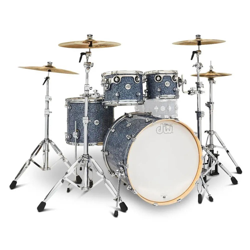 DW Design 4pc Drum Set Blue Granite