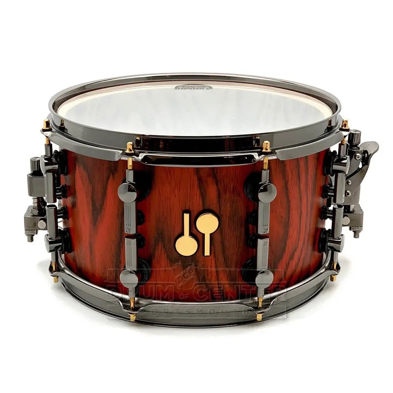 Sonor SQ2 Heavy Birch Snare Drum 12x7 Fiery Red Semi Gloss w/Black & Gold Hw