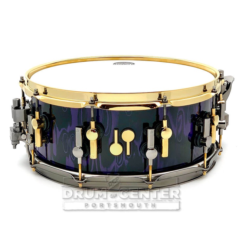 Sonor SQ2 Thin Beech Snare Drum 14x6 Violet Tribal Gloss w/Black & Gold Hardware